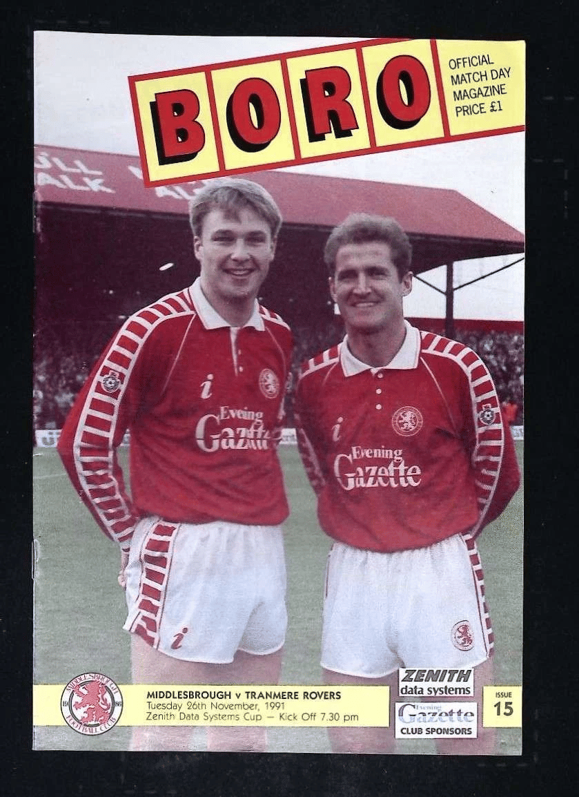 Middlesbrough v Tranmere Rovers match programme